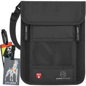 Dark Grey neck wallet