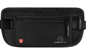 Black RFID Travel Money Belt | Hidden Travel Gear by alpha keeper.