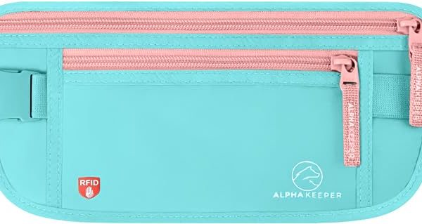 Alpha Keeper Money Belt for Travel Hidden Under Clothes – RFID Blocking Passport Holder & Slim Waist Wallet Pouch for Women & Men, Anti-Theft Travel Accessories — image 1