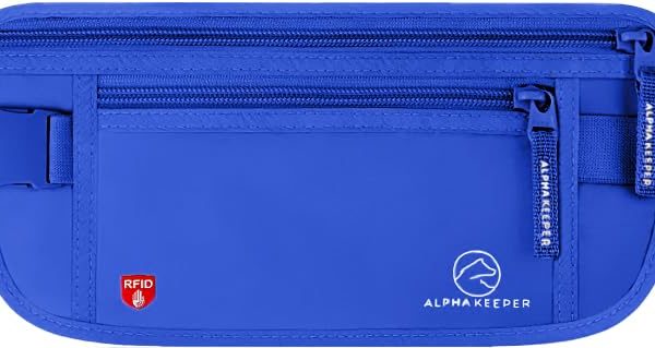 Alpha Keeper Money Belt for Travel Hidden Under Clothes – RFID Blocking Passport Holder & Slim Waist Wallet Pouch for Women & Men, Anti-Theft Travel Accessories — image 1