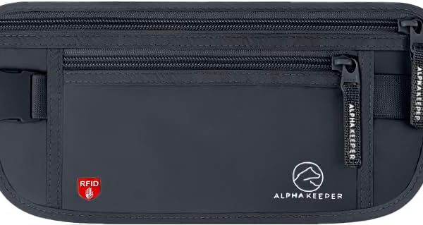Alpha Keeper Money Belt for Travel Hidden Under Clothes – RFID Blocking Passport Holder & Slim Waist Wallet Pouch for Women & Men, Anti-Theft Travel Accessories — image 1