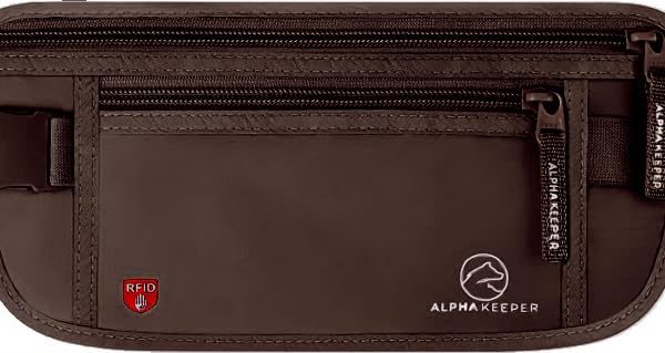 Alpha Keeper Money Belt for Travel Hidden Under Clothes – RFID Blocking Passport Holder & Slim Waist Wallet Pouch for Women & Men, Anti-Theft Travel Accessories — image 1