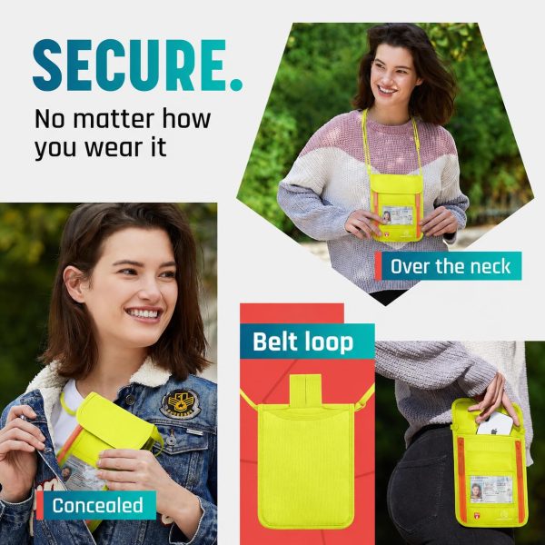 Neck Wallet, Travel Pouch For Passport Holder And Documents, Travel Neck Wallet For Traveling Women — image 2