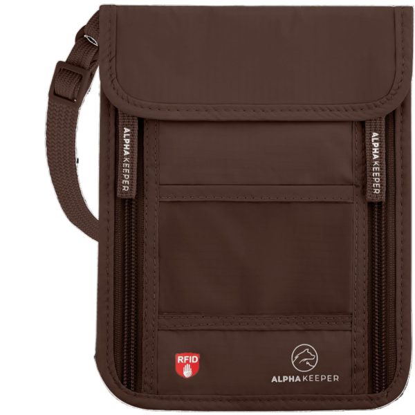 Alpha Keeper Neck Wallet for Travel Man and Women, RFID Passport Holder — image 1