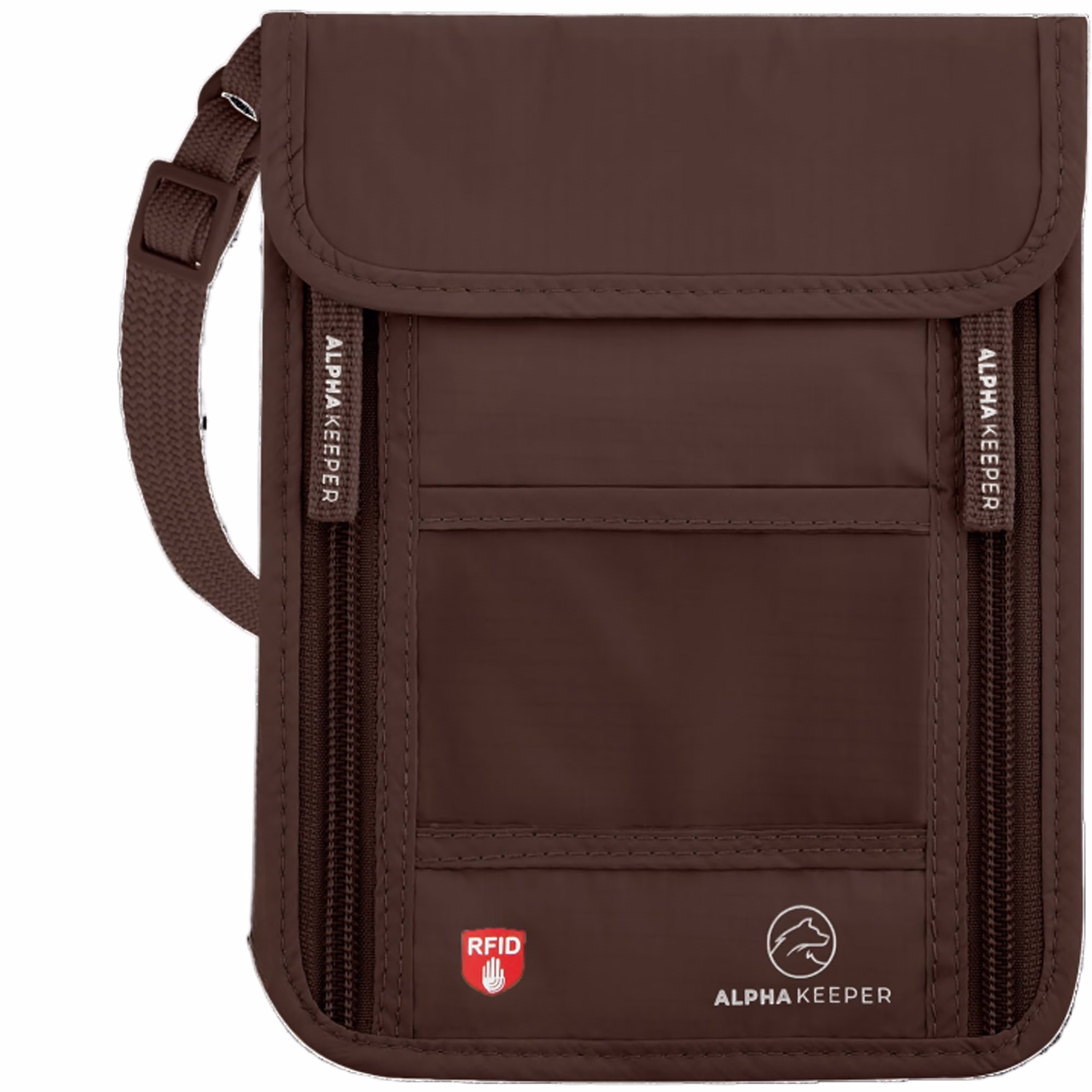 Alpha Keeper Neck Wallet for Travel Man and Women, RFID Passport Holder — image 1