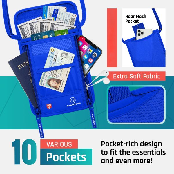 Neck Wallet, Travel Pouch For Passport Holder And Documents, Travel Neck Wallet For Traveling Women. — image 3