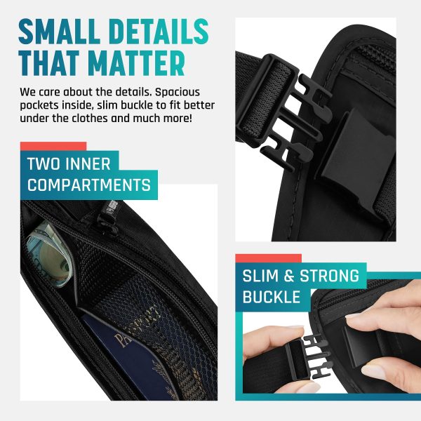 Alpha Keeper Money Belt for Travel Men Women Hidden RFID Passport Holder — image 3