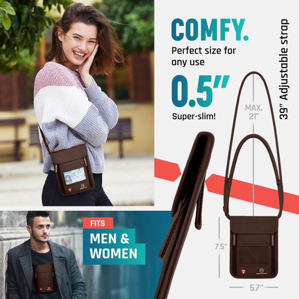 Alpha Keeper Neck Wallet for Travel Man and Women, RFID Passport Holder — image 2