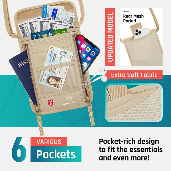 Neck Wallet, Travel Pouch For Passport Holder And Documents, Travel Neck Wallet For Traveling Women — image 4