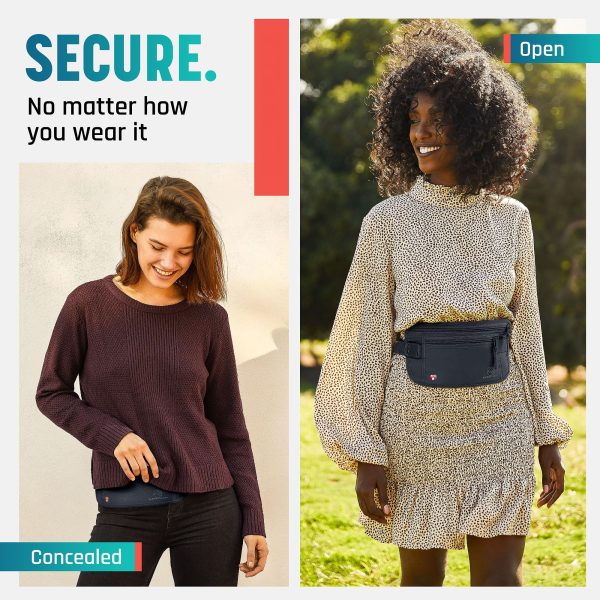 Alpha Keeper Money Belt for Travel Hidden Under Clothes – RFID Blocking Passport Holder & Slim Waist Wallet Pouch for Women & Men, Anti-Theft Travel Accessories — image 3
