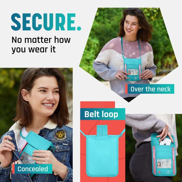 Neck Wallet, Travel Pouch For Passport Holder And Documents, Travel Neck Wallet For Traveling Women — image 2