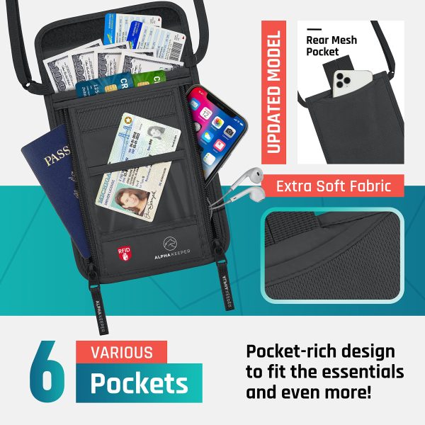 Neck Wallet, Travel Pouch For Passport Holder And Documents, Travel Neck Wallet For Traveling Women — image 4
