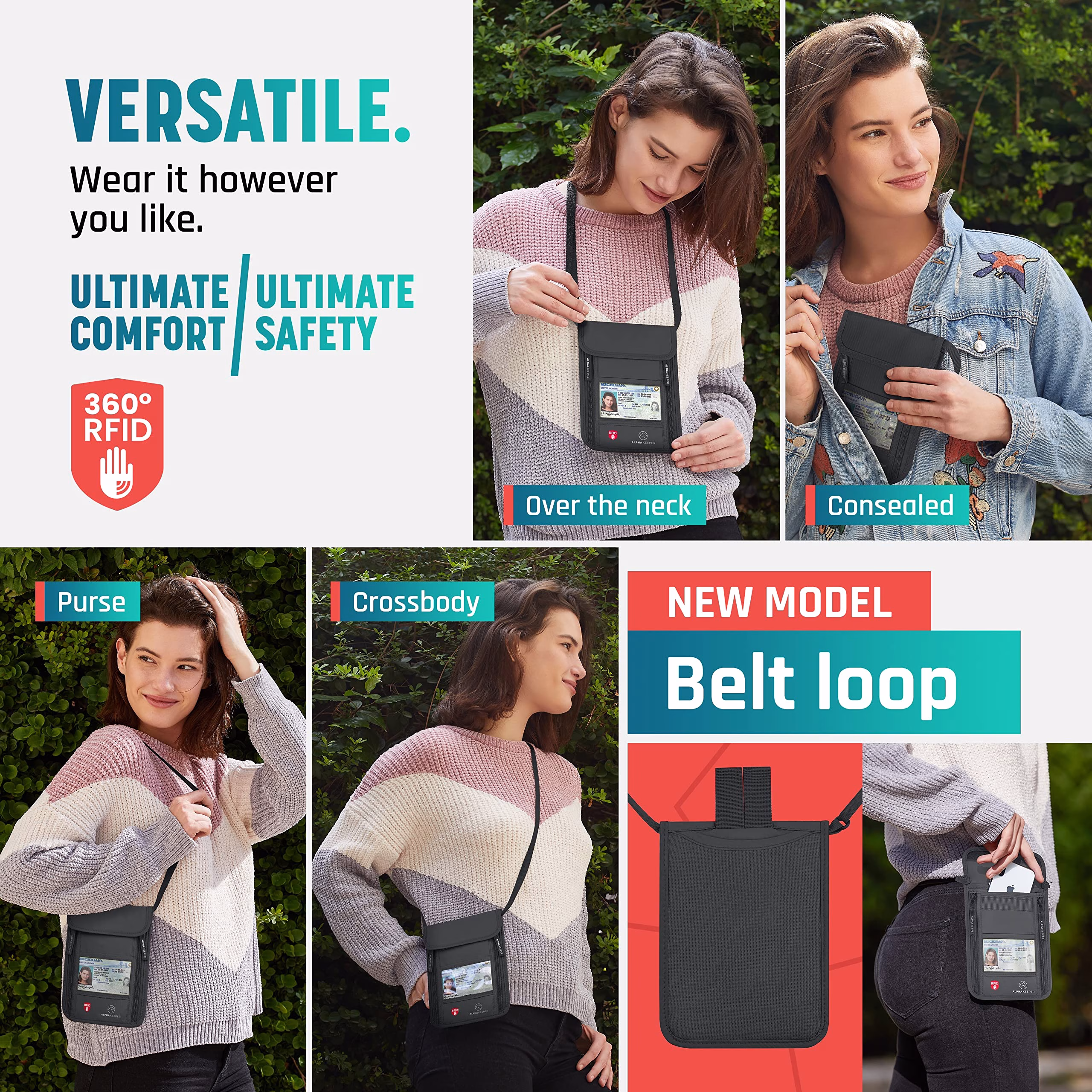 Neck Wallet, Travel Pouch For Passport Holder And Documents, Travel Neck Wallet For Traveling Women — image 6