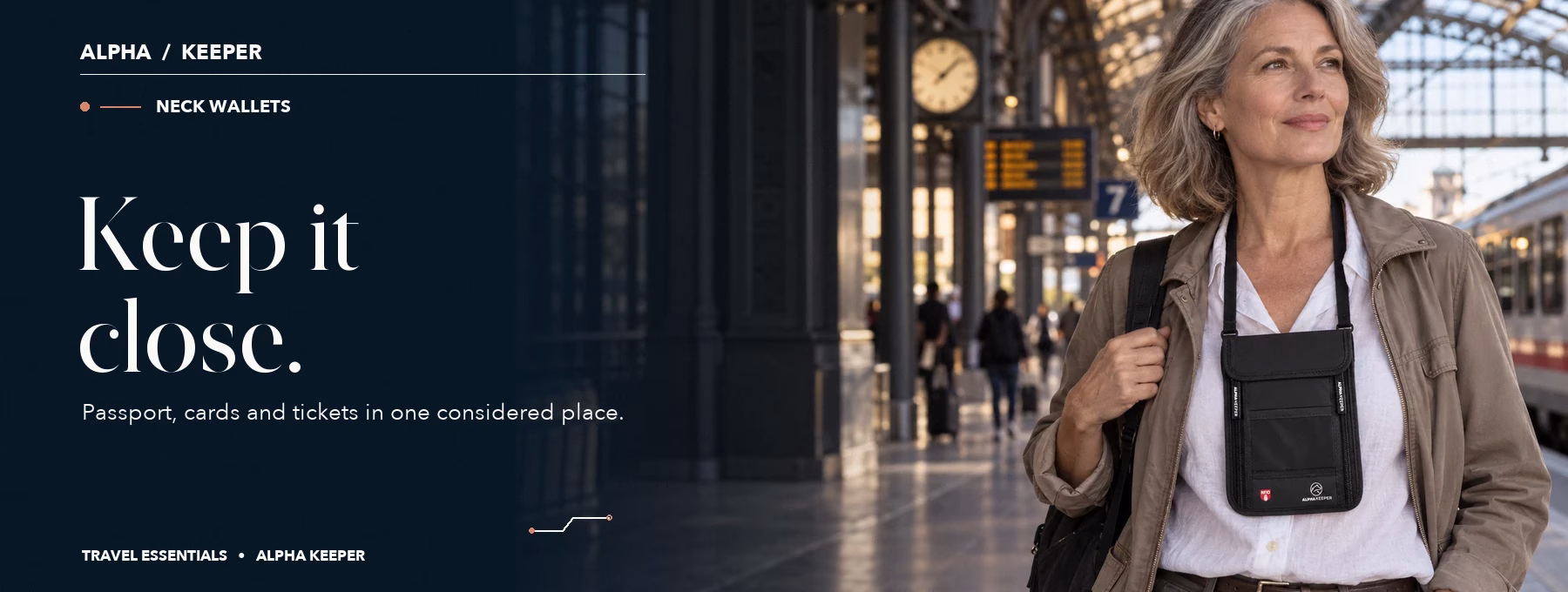 Neck wallets: Keep it close. Passport, cards and tickets in one considered place.