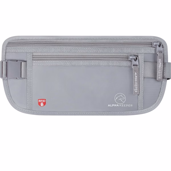 Alpha Keeper Money Belt for Travel Hidden Under Clothes – RFID Blocking Passport Holder & Slim Waist Wallet Pouch for Women & Men, Anti-Theft Travel Accessories — image 1